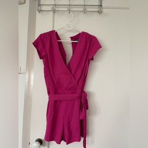 Hot Pink Bebe Romper